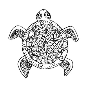 画装饰性的民族乌龟照片