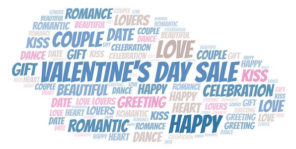 s Day Sale word cloud. Word cloud made with text only.