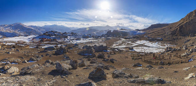 阿塞拜疆 gryz 村全景