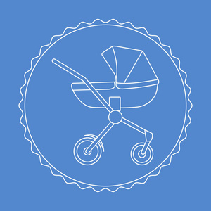 婴儿马车矢量插图。 新生儿所必需的东西。 婴儿车。 婴儿车。