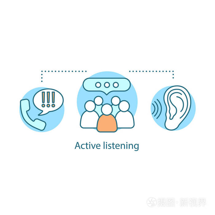 基本的沟通技巧. 解决冲突. 矢量孤立轮廓图