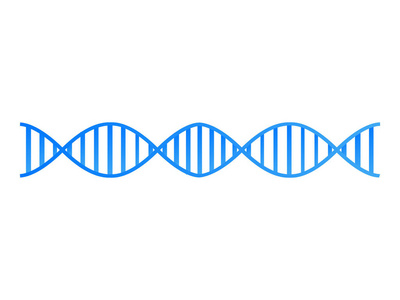 白色背景下DNA结构的伟大设计