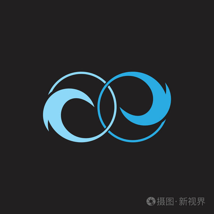 环形几何波圆形标志矢量