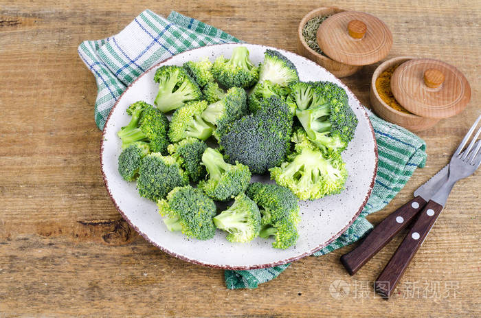 素食西兰花生蔬菜. 摄影工作室
