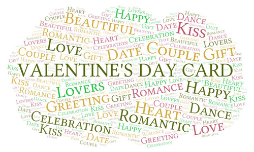 s Day Card word cloud. Word cloud made with text only.