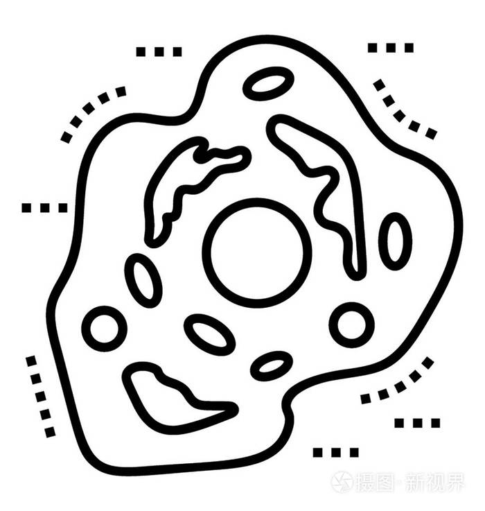 血小板血细胞线矢量图标