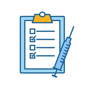 s immunization schedule. Vaccines checklist. Isolated vector ill