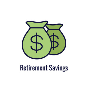  Savings Icon Set  Mutual Fund, Roth IRA, etc