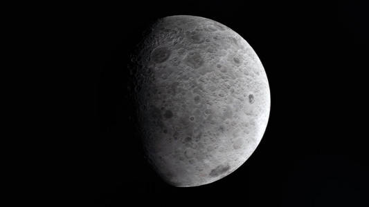 月球在外层空间, 表面。高品质, 分辨率, 4k。这张由美国宇航局提供的图像元素