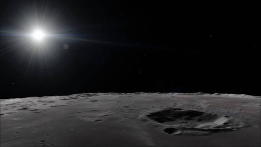 月球在外层空间, 表面。高品质, 分辨率, 4k。这张由美国宇航局提供的图像元素