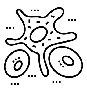 白细胞线矢量图标照片
