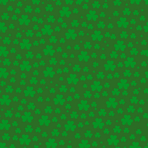 三叶草叶无缝矢量模式。圣帕特里克节绿色背景。沙姆洛克壁纸
