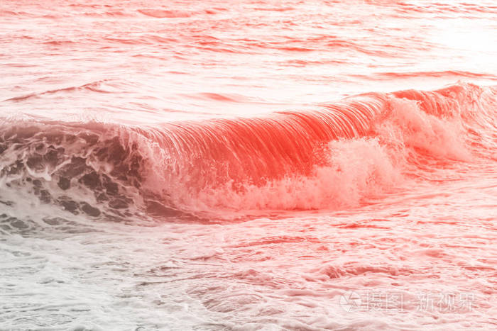 粉红色的漩涡海波