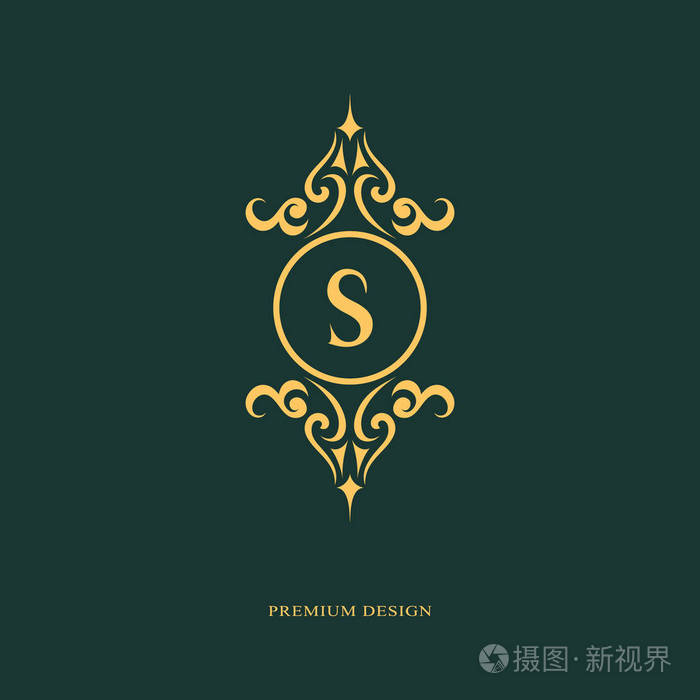 美丽的字母优雅的徽章艺术标志设计字母s优雅的模板商务标志身份餐厅
