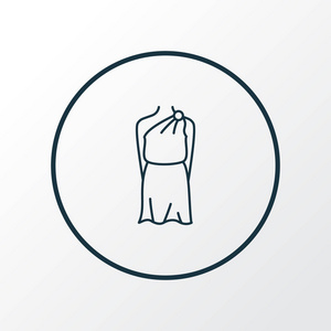 tunic 图标线符号。时尚风格的优质隔离服装元素