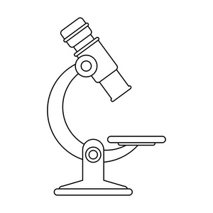 黑白显微镜科学工具