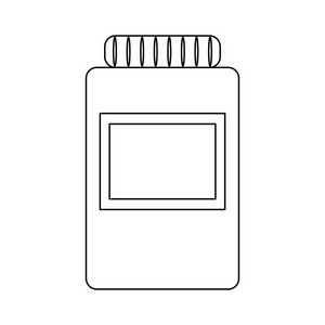 药瓶符号黑色和白色