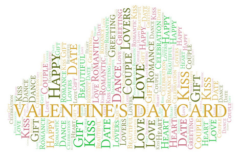 s Day Card word cloud. Word cloud made with text only.