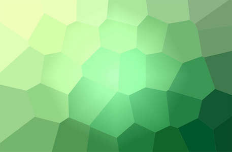 插图绿色巨型六边形水平背景数字生成。