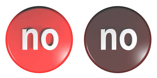 两个圆圈按钮隔离在白色背景上,写不.