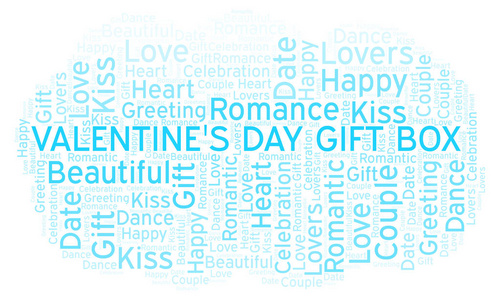 s Day Gift Box word cloud. Word cloud made with text only.