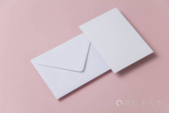 空白白卡纸信封模板模拟