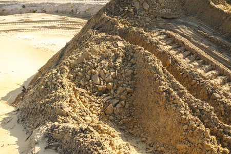 沙子的质地来自不同痕迹的沙子职业