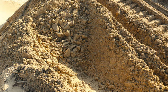 沙子的质地来自不同痕迹的沙子职业