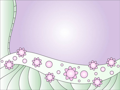 绿色和丁香背景与复制空间