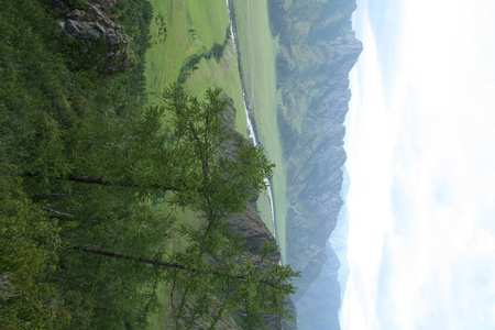 阿尔泰地区俄罗斯山区景观