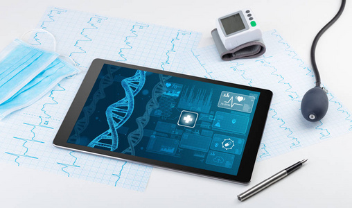 生物科技概念与医疗技术设备图片