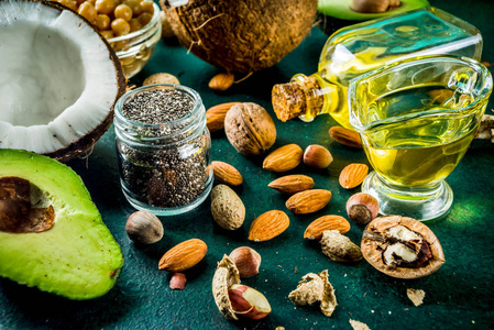 芝麻杏仁健康素食脂肪食物来源omega3omega6成分杏仁核榛子核桃,橄榄