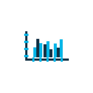 分组条形图图标颜色符号。时尚风格的优质隔离图形元素