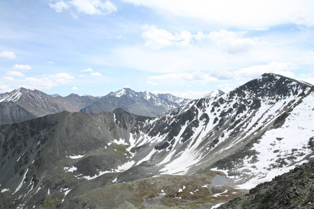 阿尔泰地区俄罗斯山区景观