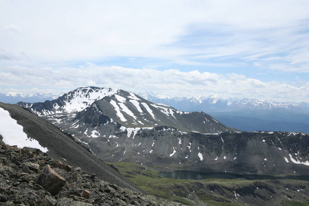 阿尔泰地区俄罗斯山区景观