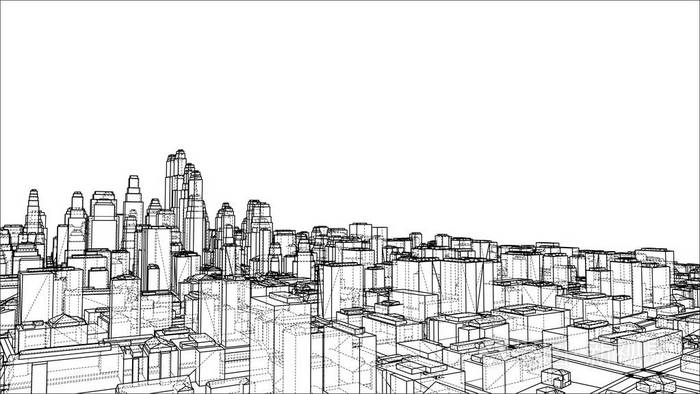 线框城市, 蓝图风格