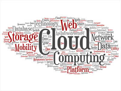 概念概念网络云计算技术抽象词云隔离在背景上。 通信业务存储服务网络虚拟在线移动托管文本的整理