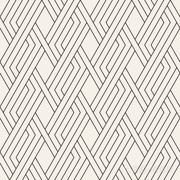矢量无缝图案. 现代时尚的纹理. 重复几何背景. 条纹交错线网格.