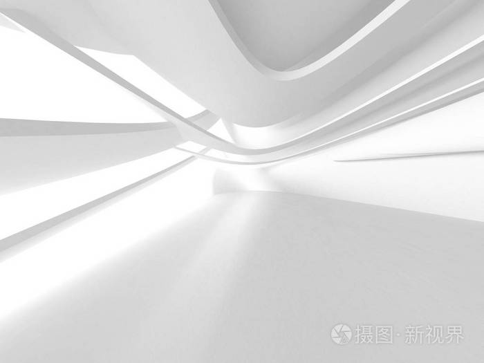摘要现代白色建筑背景.3d渲染图