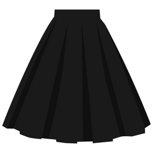 矢量黑裙模板,设计时尚女性插画.女人泡裙照片