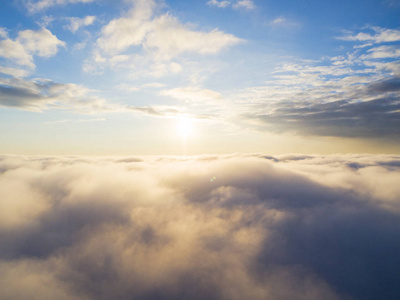 s eye view. Aerial top view cloudscape. Texture of clouds. View 