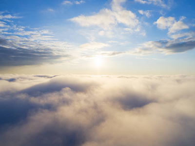 s eye view. Aerial top view cloudscape. Texture of clouds. View 