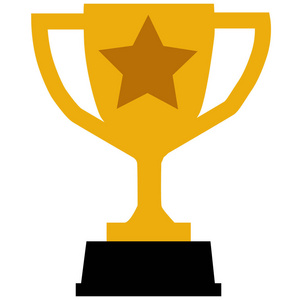 平的风格. 奖杯图标为您的网站设计标志应用程序ui. 奖杯标志.