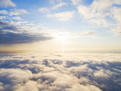 s eye view. Aerial top view cloudscape. Texture of clouds. View 