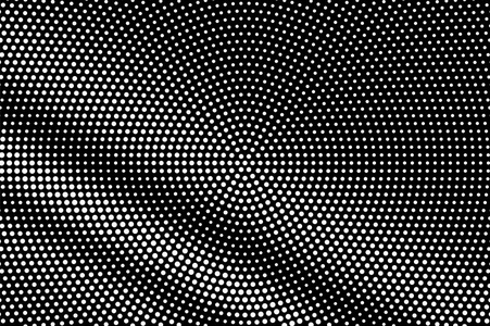 超大的风格黑色背景上的白点. 稀疏半色调矢量纹理. 对角点梯度.