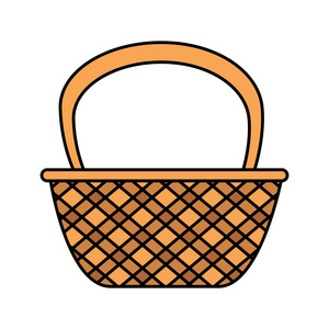 可爱的篮子秸秆图标
