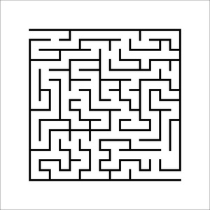 孩子们的游戏. 儿童拼图. 一个入口一个出口. 迷宫难题.