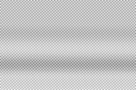 白色微半色调纹理上的黑色. 水平点状梯度. 虚线矢量背景.