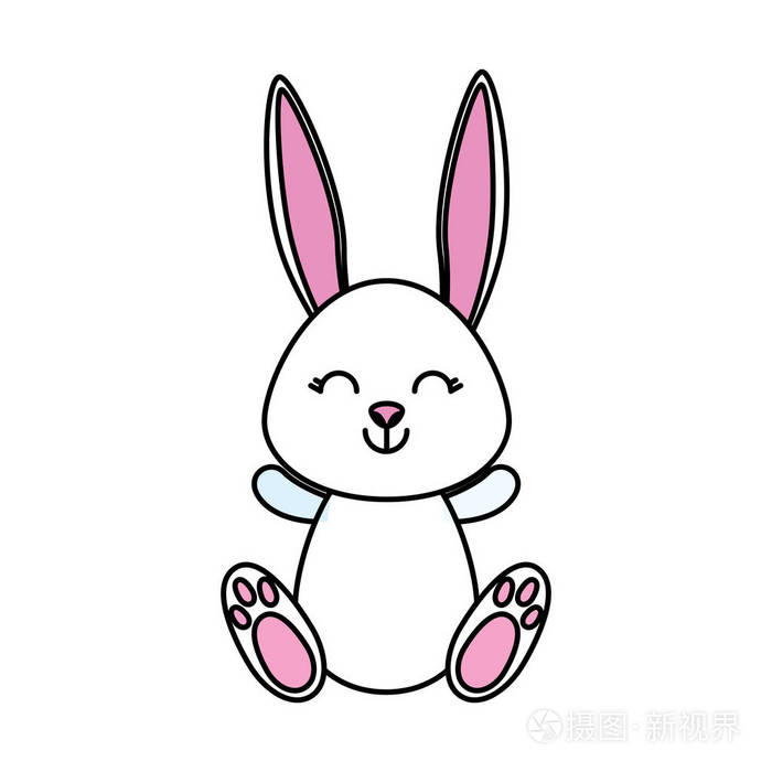 可爱的兔子字符图标