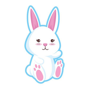 可爱的兔子字符图标